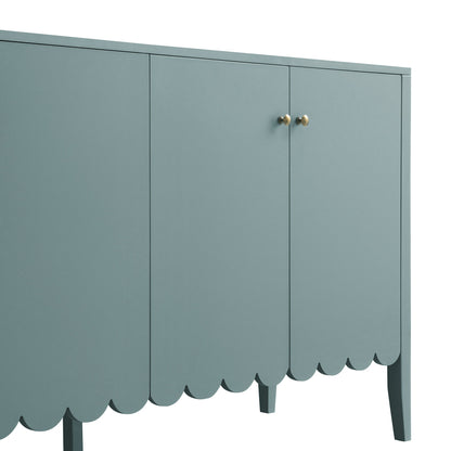 Henley Scalloped Edge 150cm Wide Sideboard, Blue Spruce