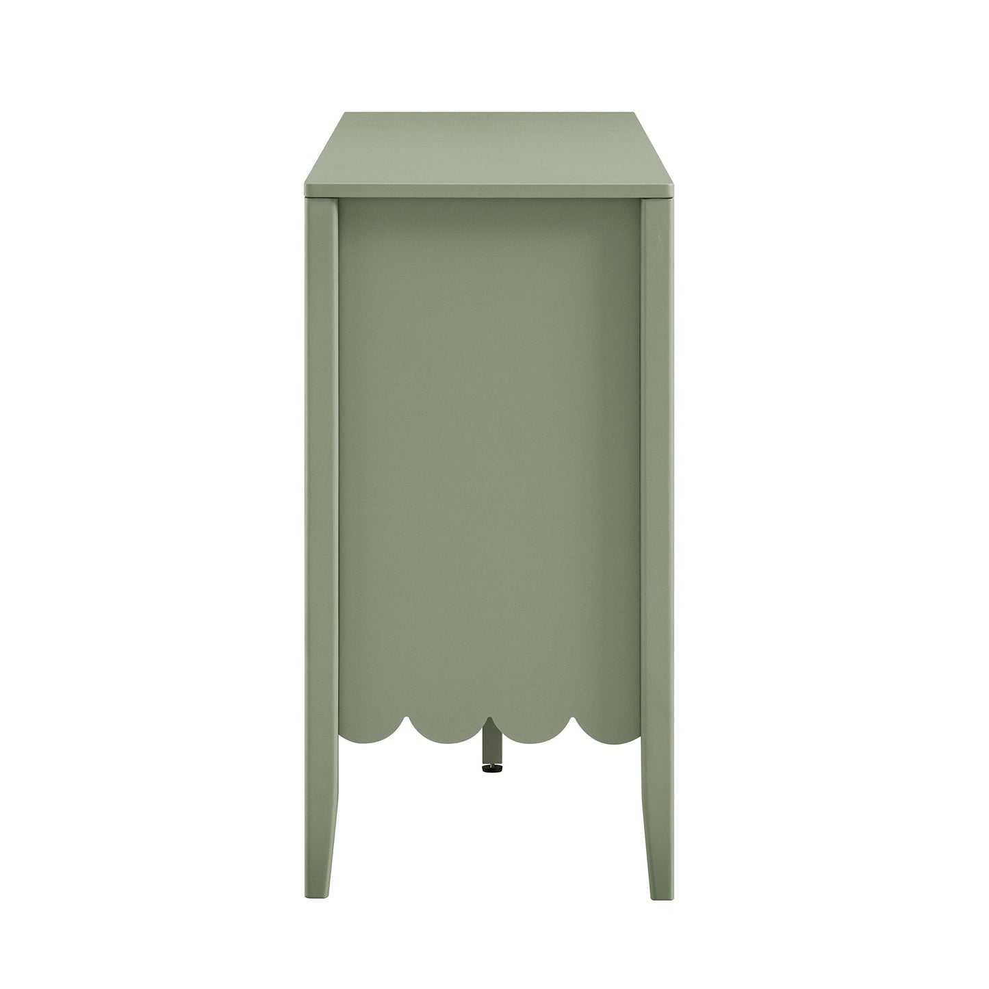 Henley Scalloped Edge 150cm Wide Sideboard with Open Shelf, Sage Green