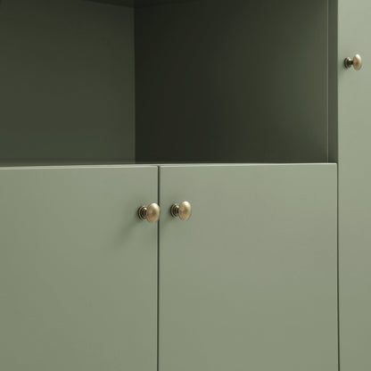 Henley Scalloped Edge 150cm Wide Sideboard with Open Shelf, Sage Green