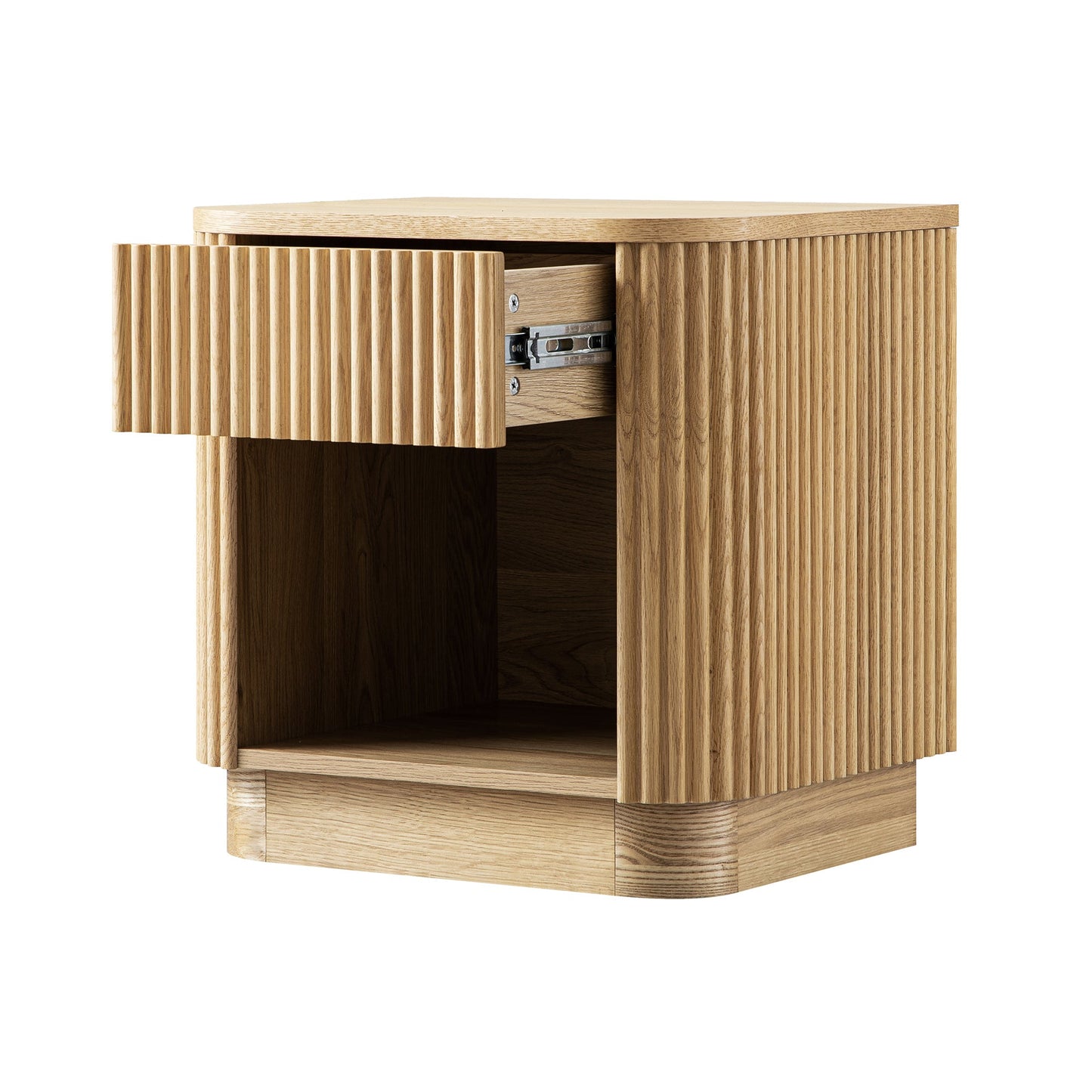 Maru 1-Drawer Bedside Table, Oak