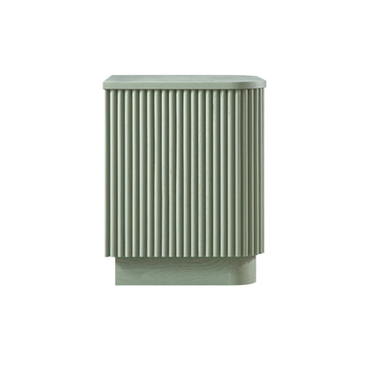 Maru 1-Drawer Bedside Table, Sage Green