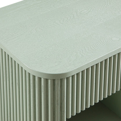 Maru 1-Drawer Bedside Table, Sage Green
