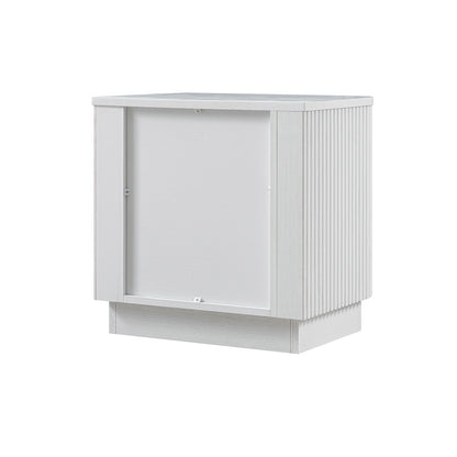 Maru 1-Drawer Bedside Table, Washed White