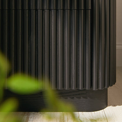 Maru 2-Drawer Bedside Table, Black