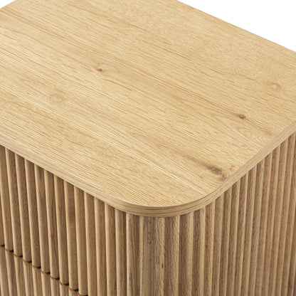 Maru 2-Drawer Bedside Table, Oak