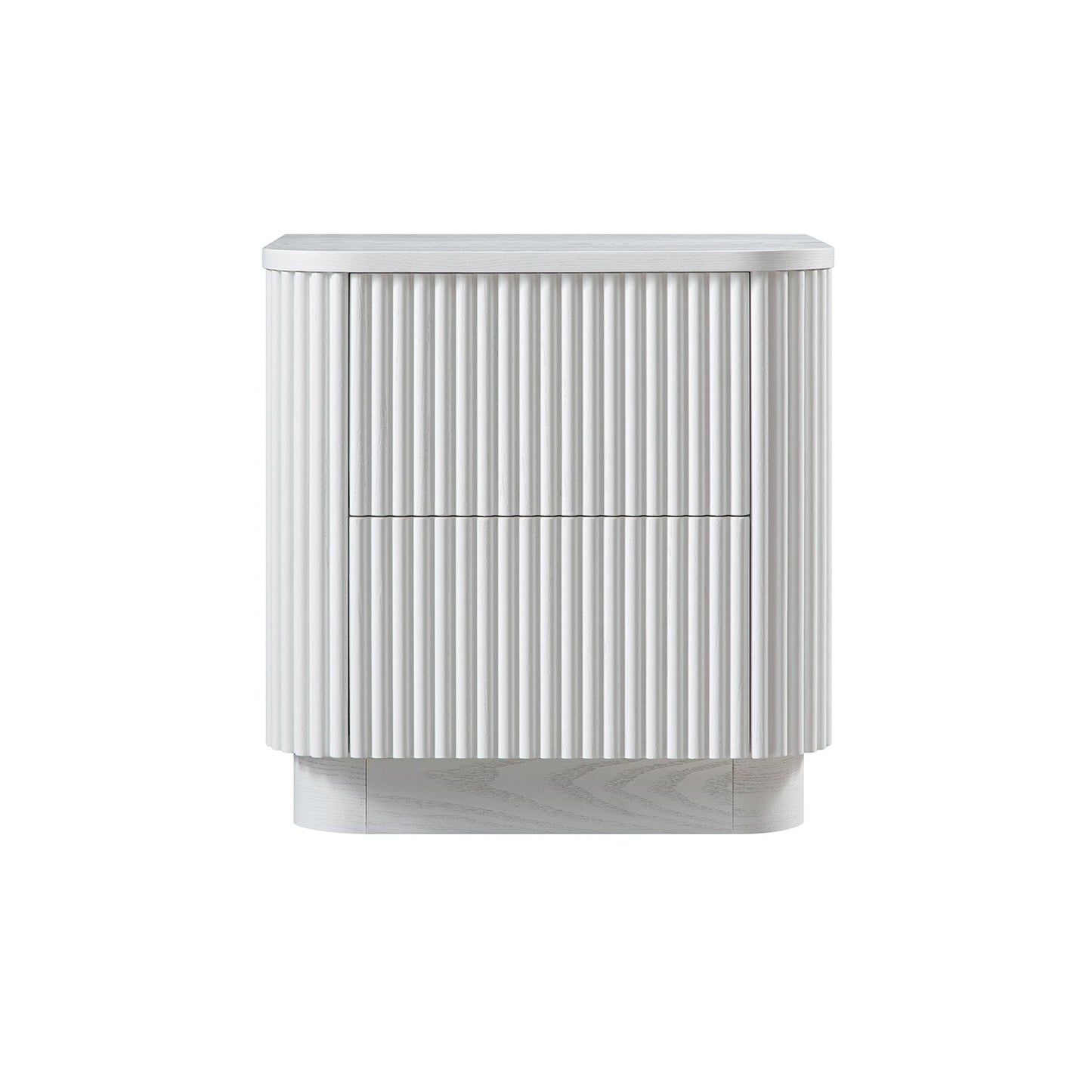 Maru 2-Drawer Bedside Table, Washed White