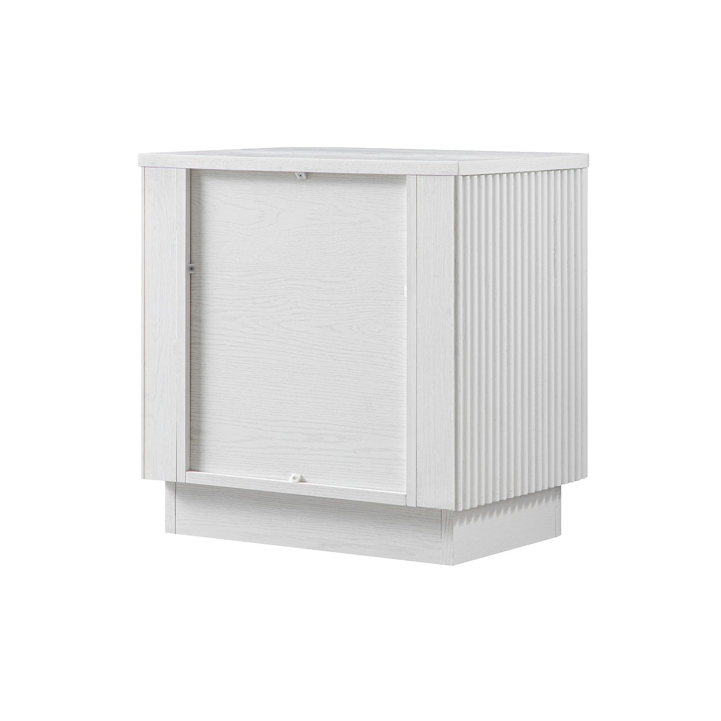 Maru 2-Drawer Bedside Table, Washed White