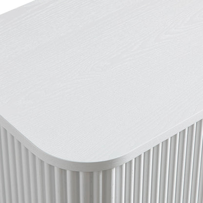 Maru 2-Drawer Bedside Table, Washed White