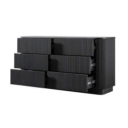 Maru Chest of 6 Drawers, Black