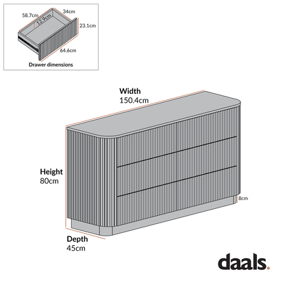 Maru Chest of 6 Drawers, Oak