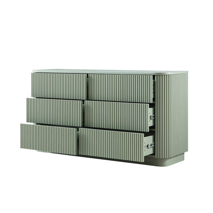 Maru Chest of 6 Drawers, Sage Green