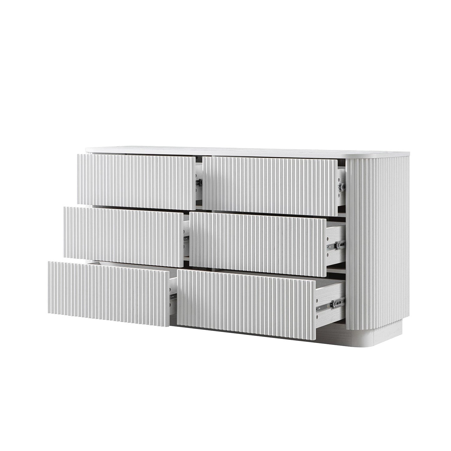 Maru Chest of 6 Drawers, Washed White