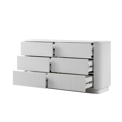 Maru Chest of 6 Drawers, Washed White