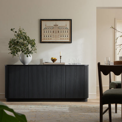 Maru Large 4-Door Sideboard, Black