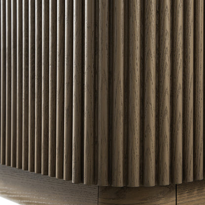 Maru Large 4-Door Sideboard, Silver Oak