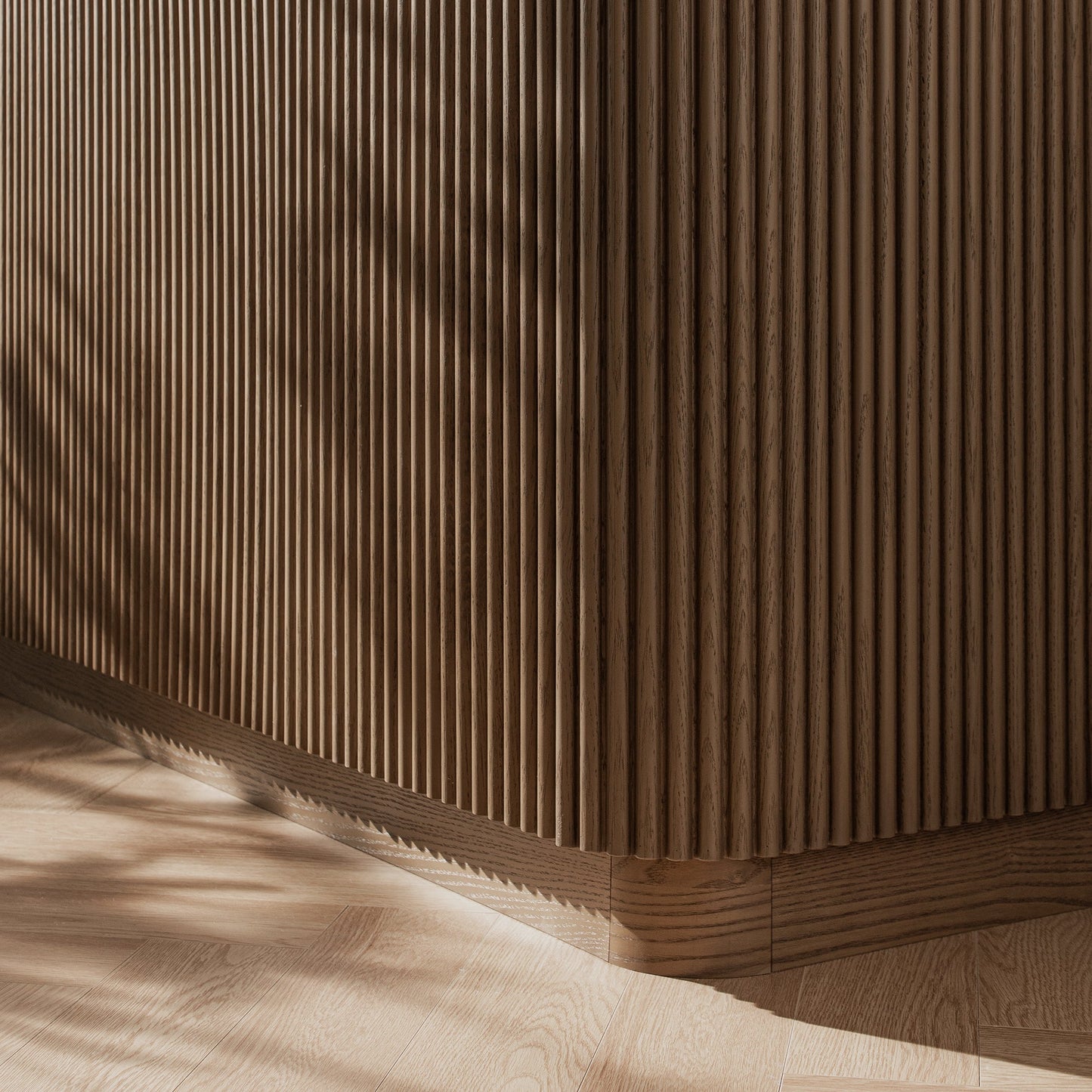 Maru Large 4-Door Sideboard, Silver Oak