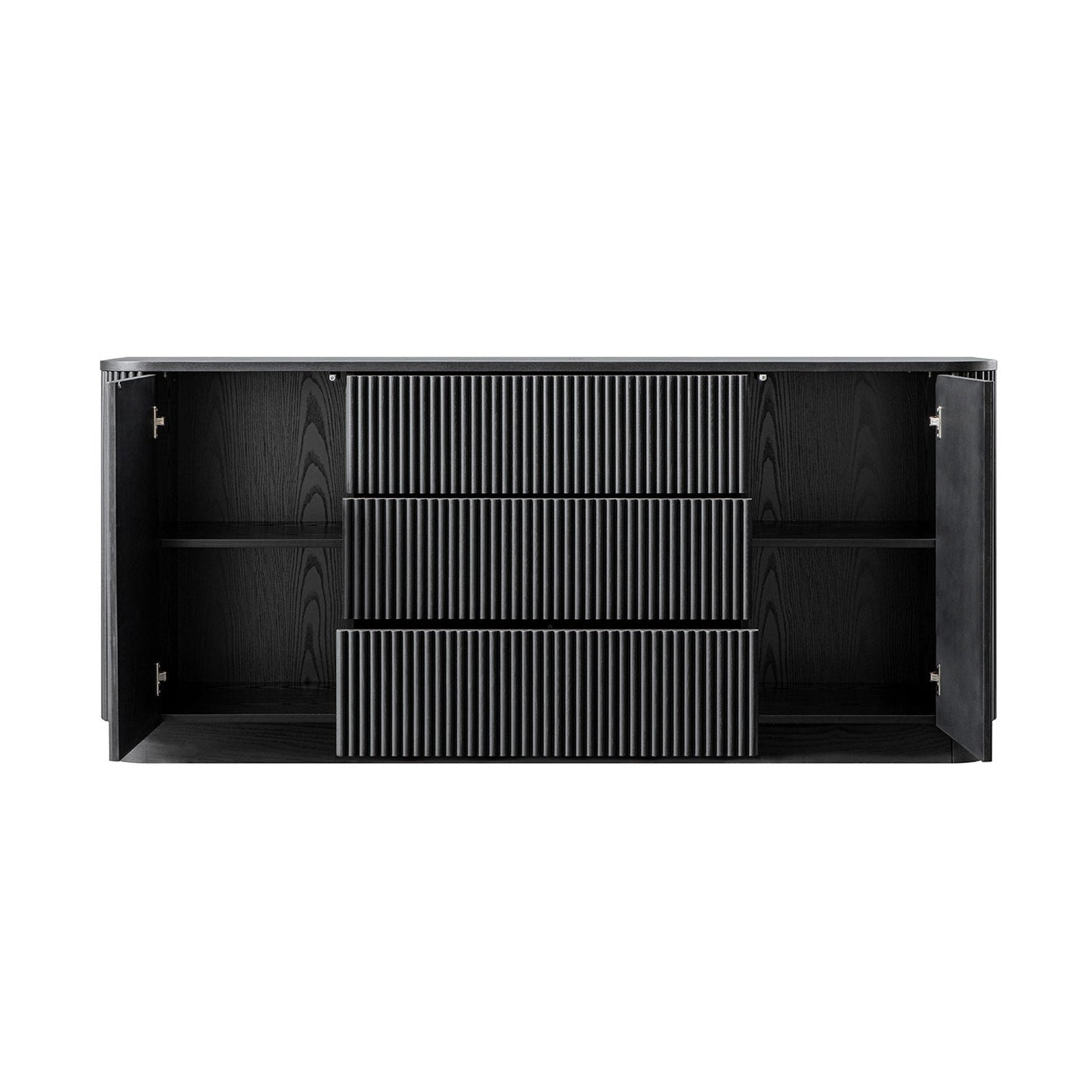 Maru Large 2-Door Sideboard with Drawers, Black