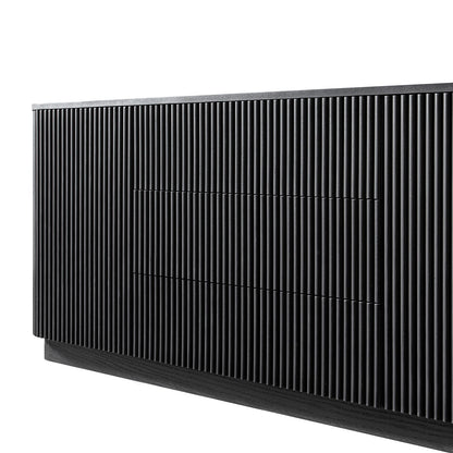 Maru Large 2-Door Sideboard with Drawers, Black