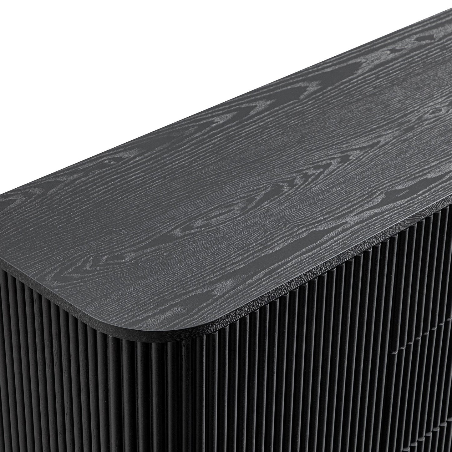 Maru Large 2-Door Sideboard with Drawers, Black