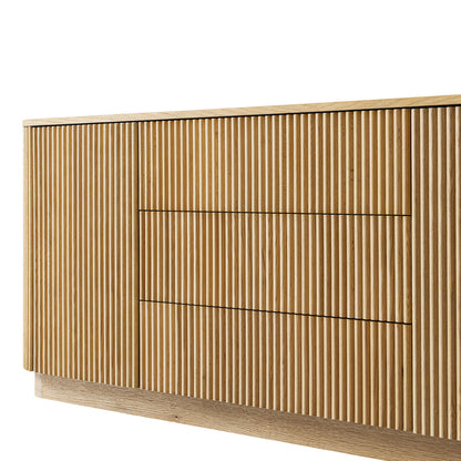 Maru Large 2-Door Sideboard with Drawers, Oak