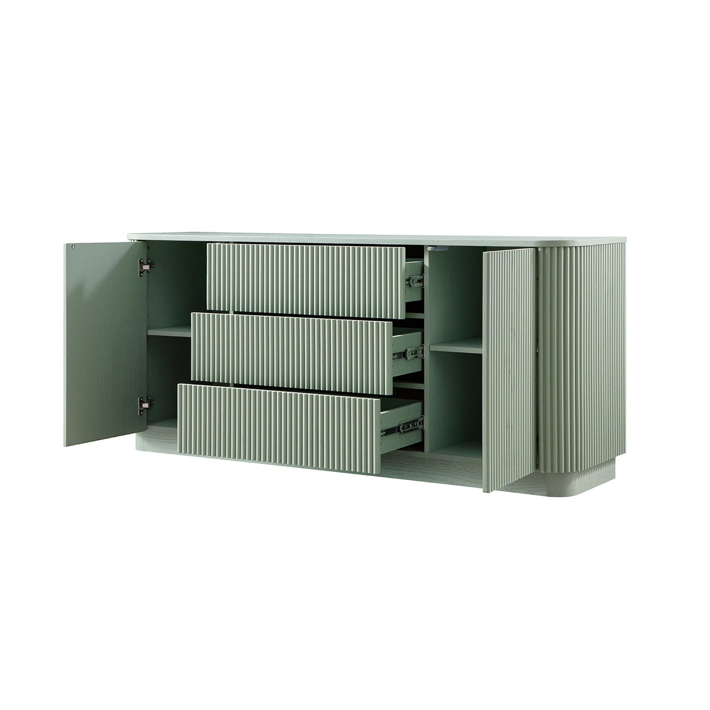 Maru Large 2-Door Sideboard with Drawers, Sage Green