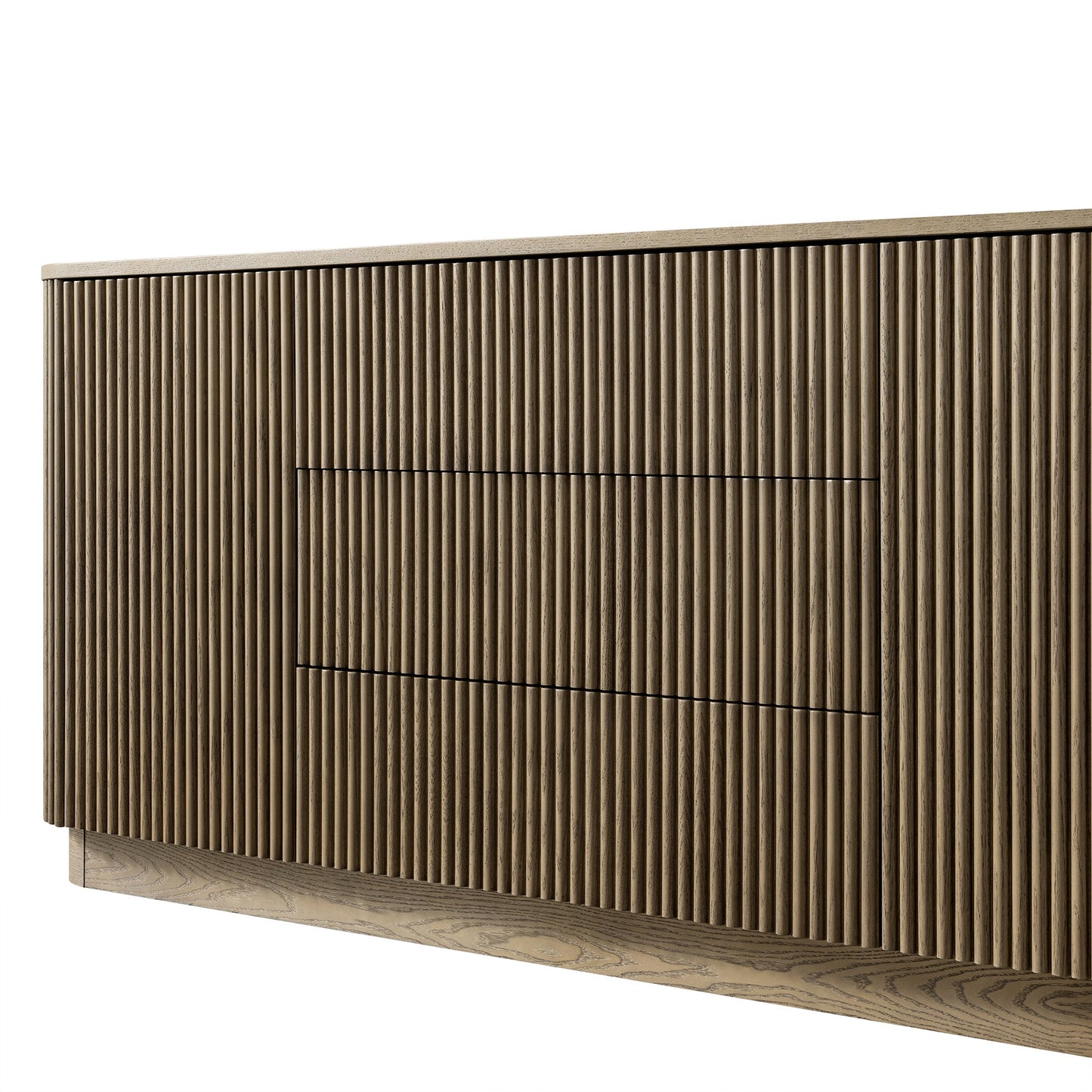 Maru Large 2-Door Sideboard with Drawers, Silver Oak