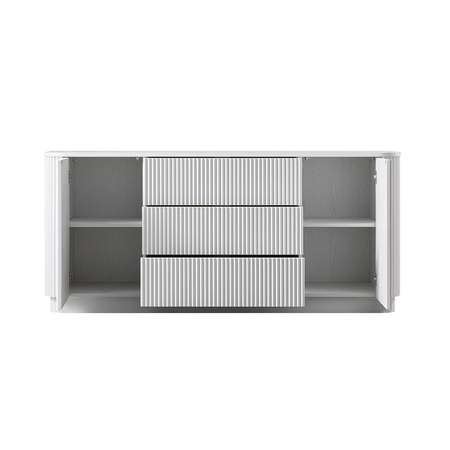Maru Large 2-Door Sideboard with Drawers, Washed White