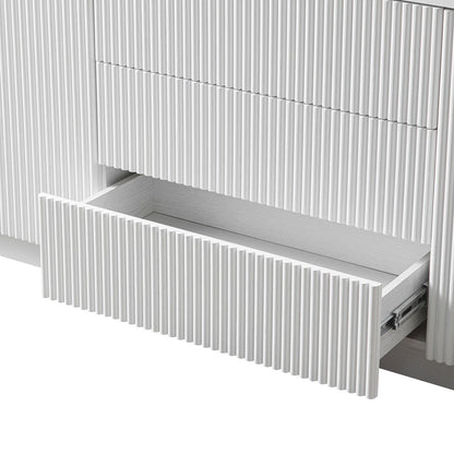 Maru Large 2-Door Sideboard with Drawers, Washed White