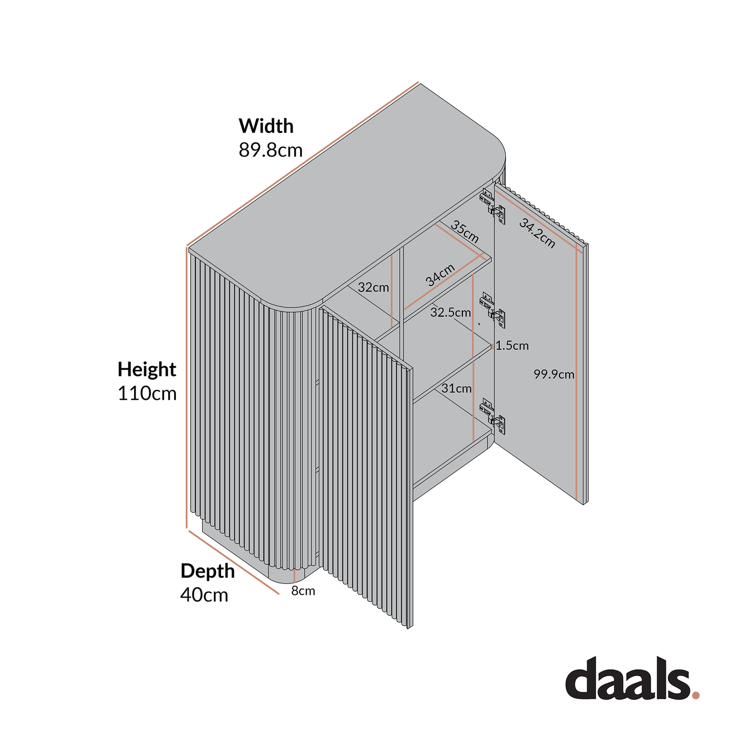 Maru Tall Cabinet, Oak