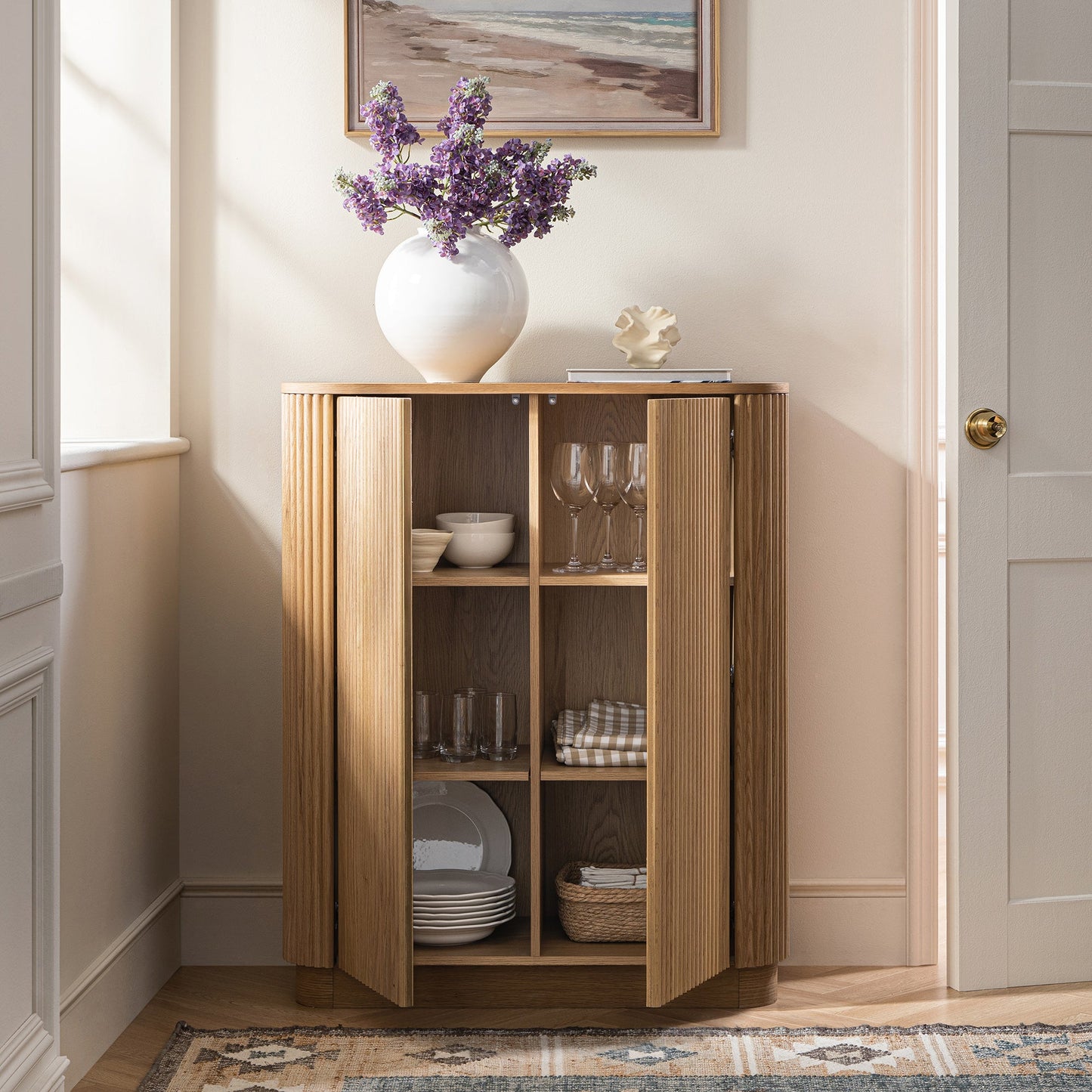 Maru Tall Cabinet, Oak