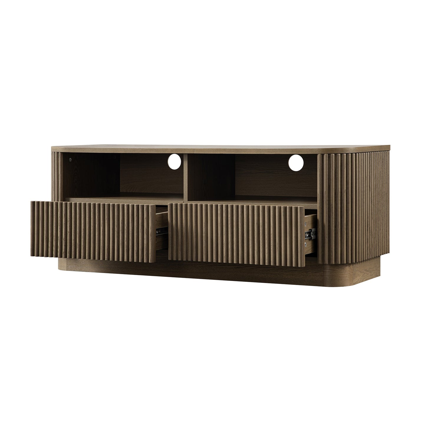 Maru 120cm TV Unit with Drawers, Silver Oak