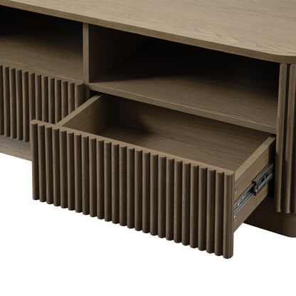 Maru 120cm TV Unit with Drawers, Silver Oak
