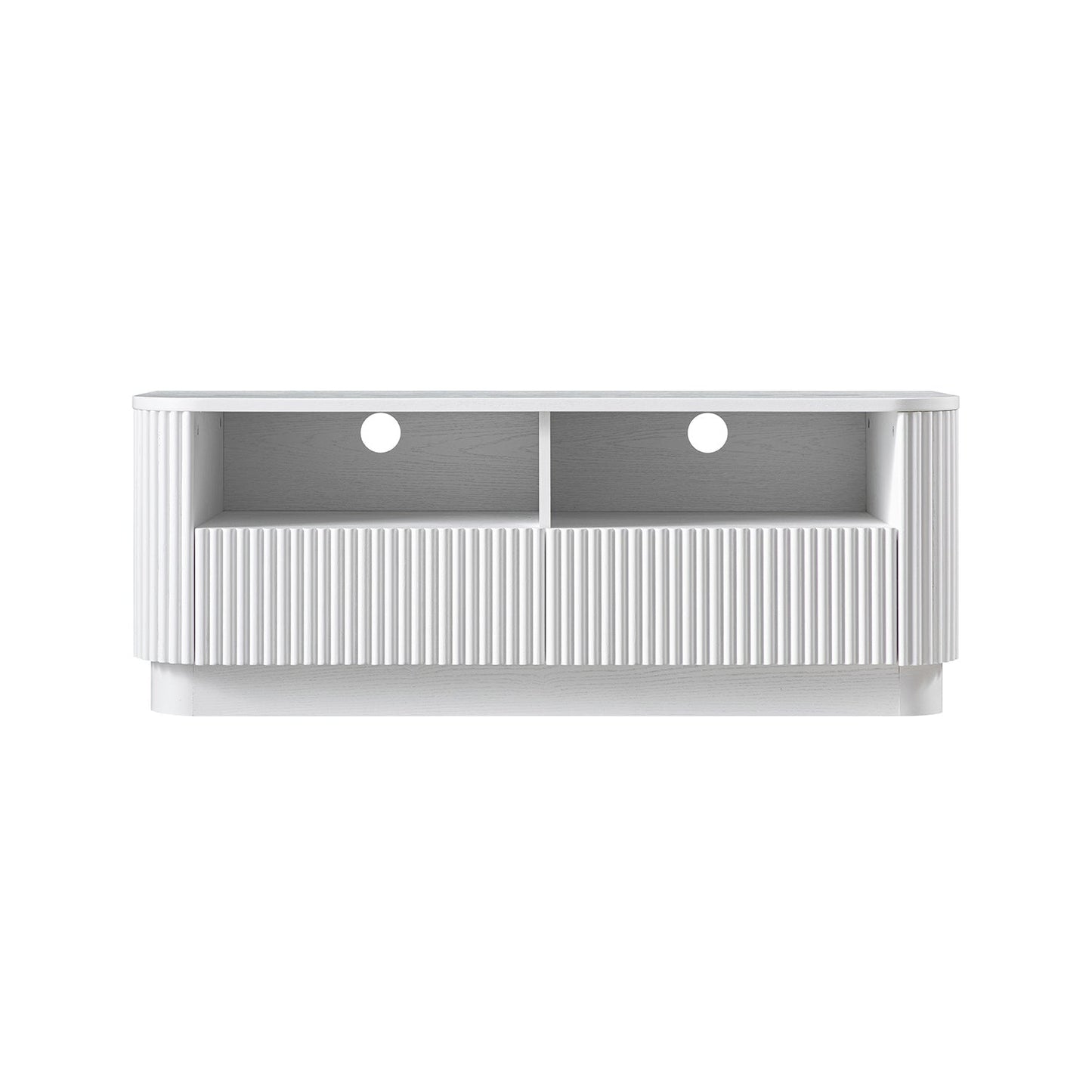 Maru 120cm TV Unit with Drawers, Washed White