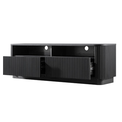 Maru 162cm TV Unit with Drawers, Black