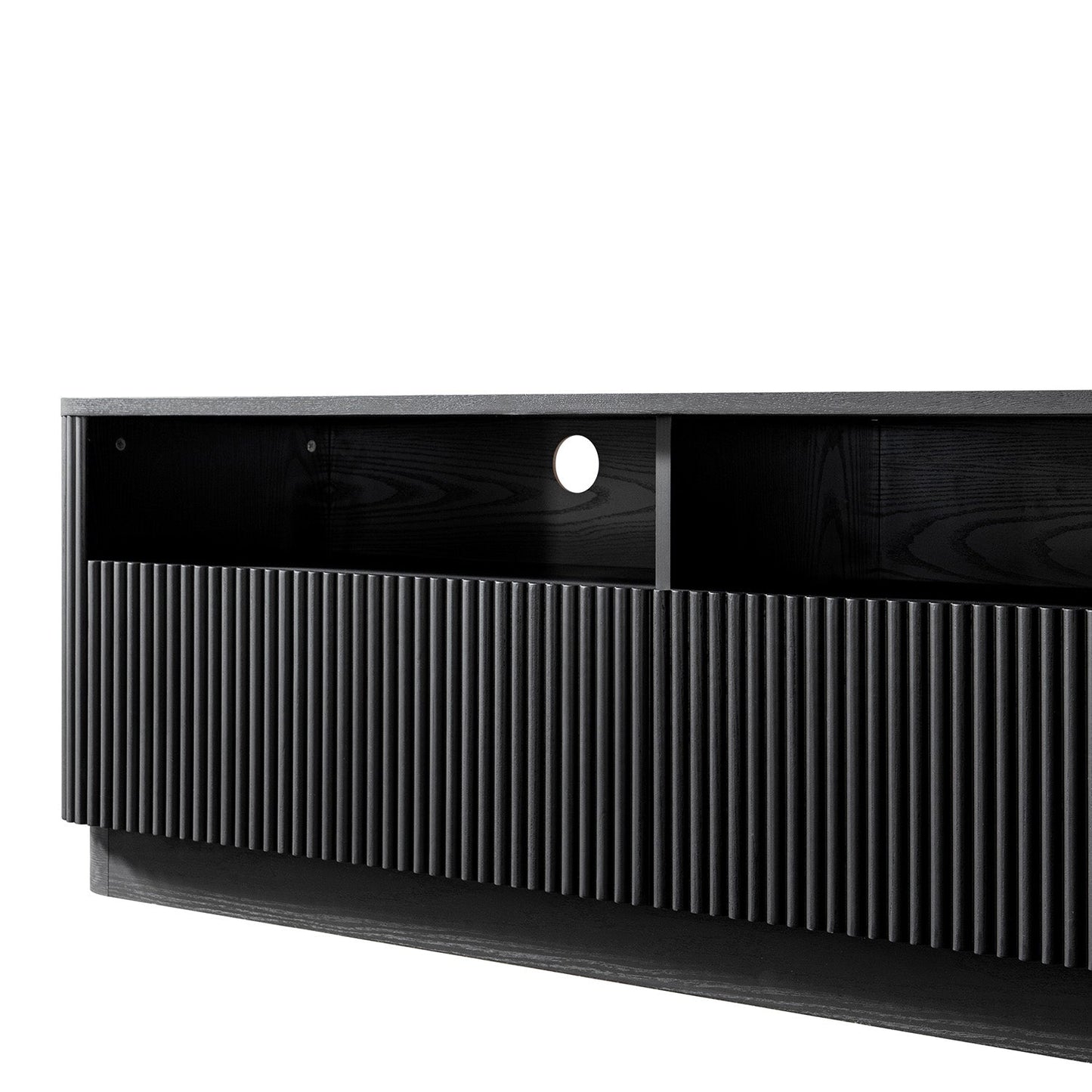 Maru 162cm TV Unit with Drawers, Black