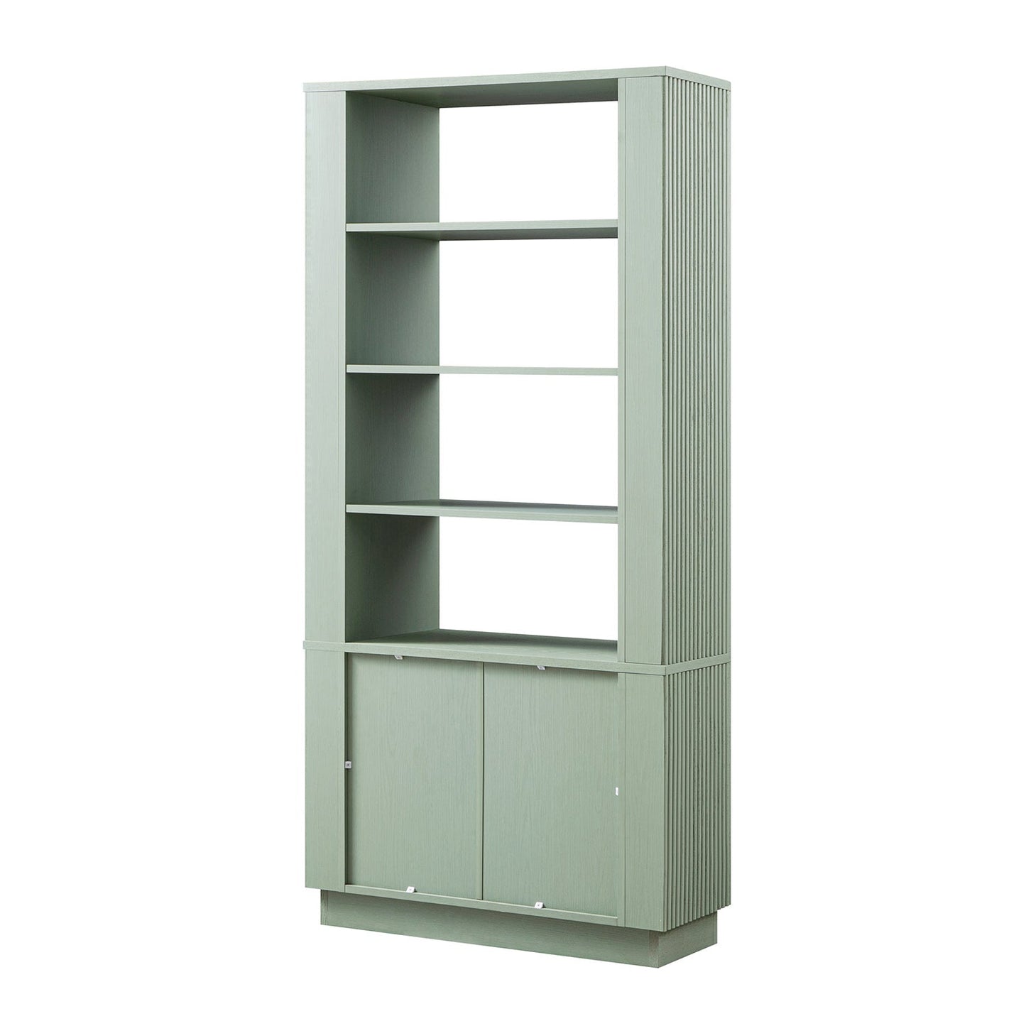 Maru Bookcase with Cabinet, Sage Green