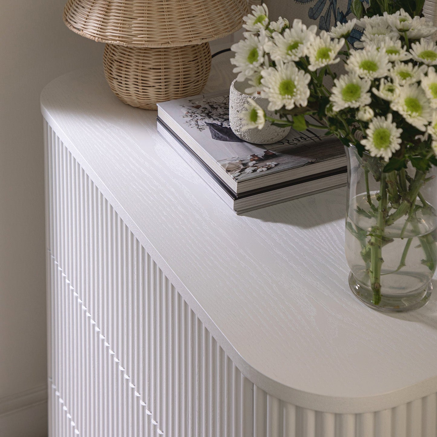 Maru Chest of 3 Drawers, Washed White