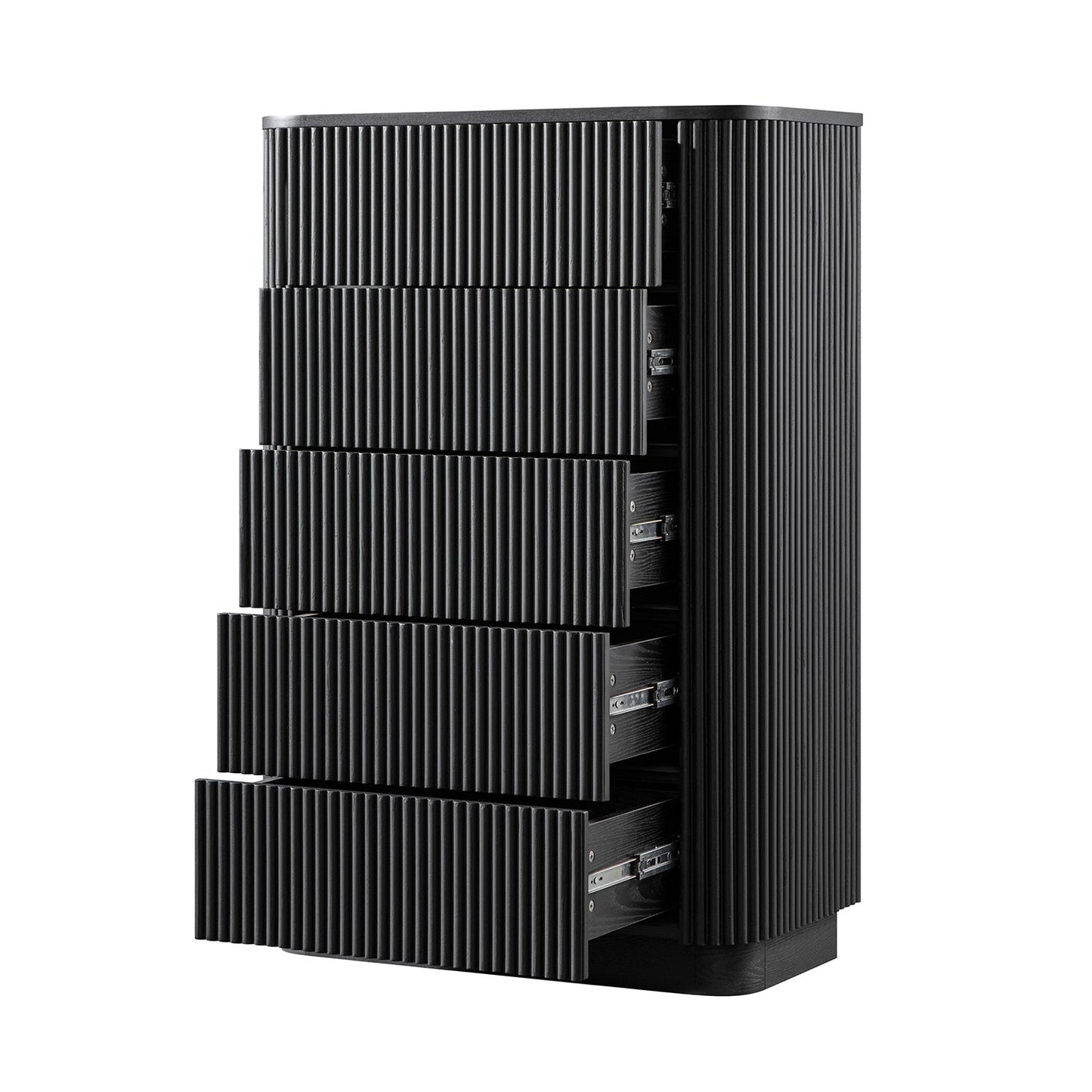 Maru Chest of 5 Drawers, Black