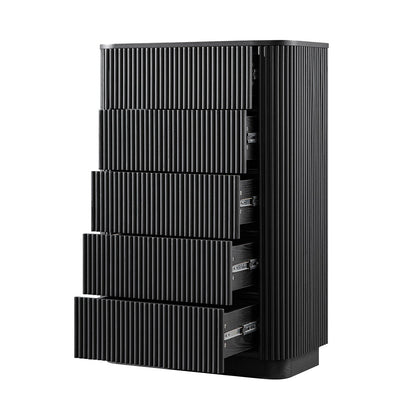 Maru Chest of 5 Drawers, Black