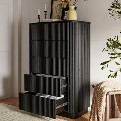 Maru Chest of 5 Drawers, Black