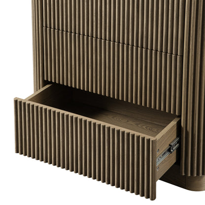 Maru Chest of 5 Drawers, Silver Oak