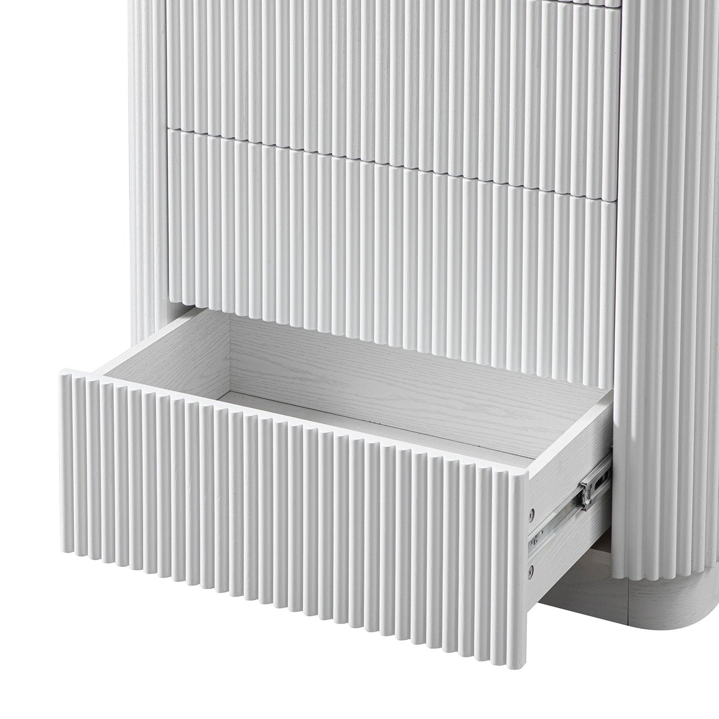 Maru Chest of 5 Drawers, Washed White