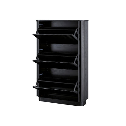 Maru 3-Door Shoe Storage Cabinet, Black