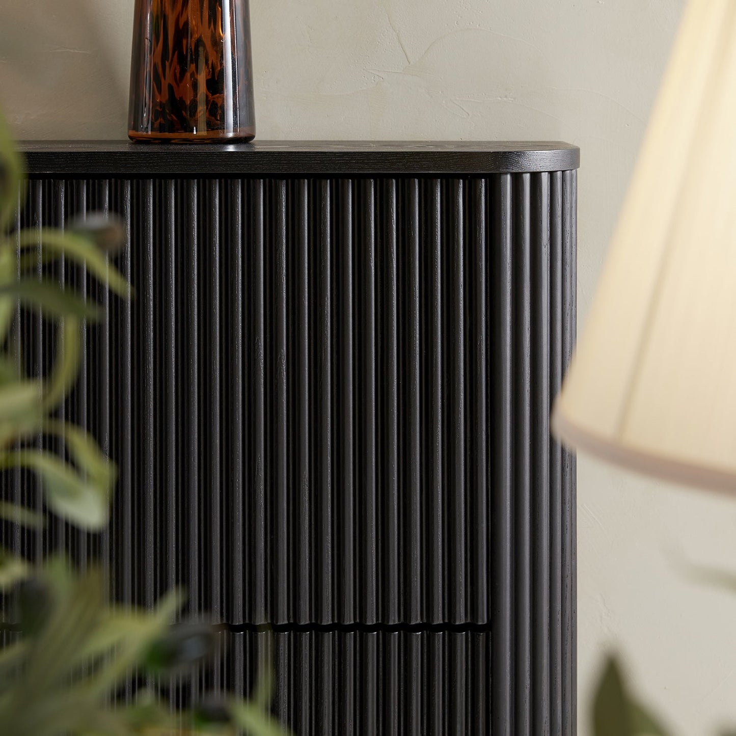 Maru 3-Door Shoe Storage Cabinet, Black