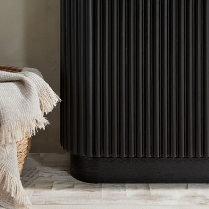 Maru 3-Door Shoe Storage Cabinet, Black