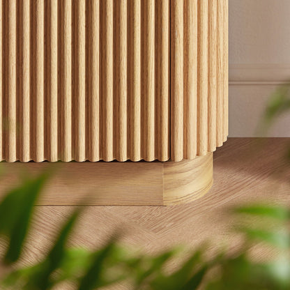 Maru 3-Door Shoe Storage Cabinet, Oak