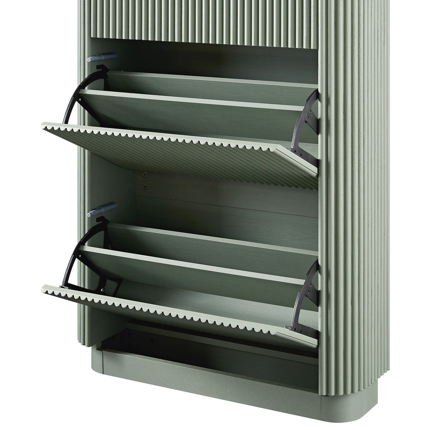 Maru 3-Door Shoe Storage Cabinet, Sage Green