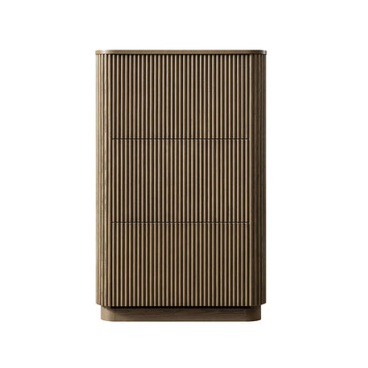 Maru 3-Door Shoe Storage Cabinet, Silver Oak