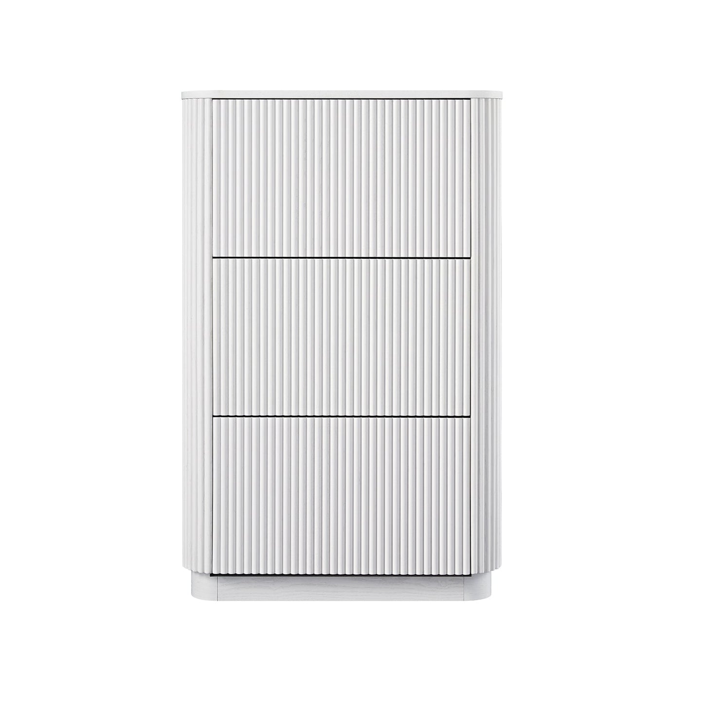 Maru 3-Door Shoe Storage Cabinet, Washed White