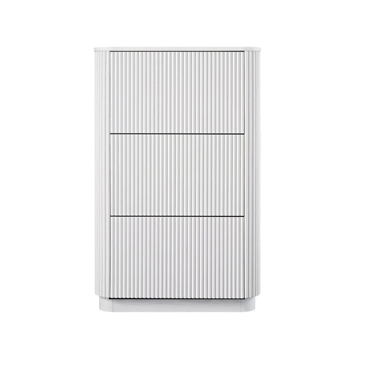 Maru 3-Door Shoe Storage Cabinet, Washed White